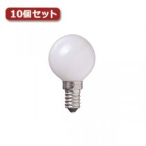 （まとめ）YAZAWA ベビーボール球 G40 E17 40W ホワイト10個セット G401740WX10【×2セット】