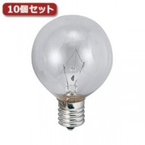 （まとめ）YAZAWA ベビーボール球 G50 E17 60W クリア10個セット G501760CX10【×2セット】