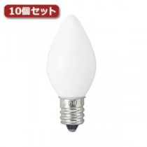 （まとめ）YAZAWA ローソク球 E12 5W 白 2個パック10個セット 1CC2PX10【×2セット】