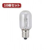 （まとめ）YAZAWA ナツメ球 E17 20W クリア10個セット T201720CX10【×2セット】