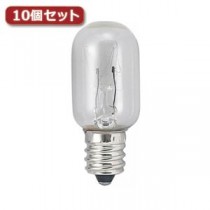 （まとめ）YAZAWA ナツメ球 T20 E12 20W クリア10個セット T201220CX10【×2セット】