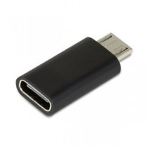 （まとめ）TypeC→microUSB変換コネクター （ブラック） MTCA-BK【×5セット】