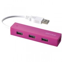 バッファロー（サプライ） USB2.0 バスパワー 4ポート ハブ ピンク BSH4U050U2PK