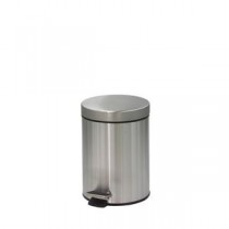ペダル式 ダストボックス/蓋付きゴミ箱 【5L】 ステンレス製 中容器付き 〔店舗 オフィス お店 施設〕