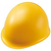 (まとめ）加賀産業 ヘルメット つばなし イエロー【×2セット】