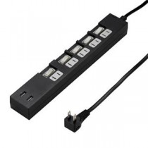 5個セット YAZAWA 個別スイッチ付5AC2USB3.4A2m ブラック Y02KS752BK2UX5