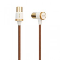 5個セット エレコム 4K8K対応TV用アンテナケーブル（フローリングカラー） ダークブラウン DH-ATLS48KK50DBX5