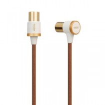 5個セット エレコム 4K8K対応TV用アンテナケーブル（フローリングカラー） ダークブラウン DH-ATLS48KK30DBX5