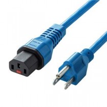 サンワサプライ 抜け防止ロック電源コード ブルー APW12-515C13LK02BL