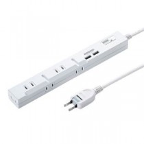 サンワサプライ スリムタップUSB充電機能付き TAP-SLIM5U-1