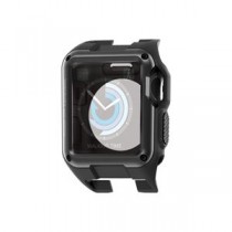（まとめ）エレコム Apple Watch 42mm/ZEROSHOCKケース/ブラック AW-42ZEROBK【×2セット】