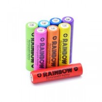 （まとめ）BP＆S RAINBOW 単4形8本パック BPS-4NIJI8P【×2セット】