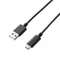 （まとめ）エレコム スマートフォン用USBケーブル/USB2.0準拠（A-C）/1.0m/ブラック MPA-AC10BK【×5セット】