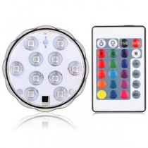 （まとめ）日本トラストテクノロジー IPX8準拠 LEDライト台座RGB16色/丸型 LEDBASE-RGBR【×5セット】