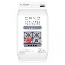 （まとめ）エレコム キッチン・家電クリーナー“CAND"/IH・ガスコンロ用/ティッシュ HA-WCGS20【×5セット】