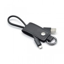 （まとめ）日本トラストテクノロジー キーケース型microUSBケーブル （ブラック） KCMU-BK【×5セット】