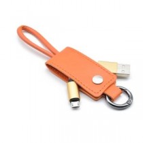 （まとめ）日本トラストテクノロジー キーケース型microUSBケーブル （オレンジ） KCMU-OR【×5セット】