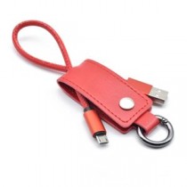 （まとめ）日本トラストテクノロジー キーケース型microUSBケーブル （レッド） KCMU-RD【×5セット】
