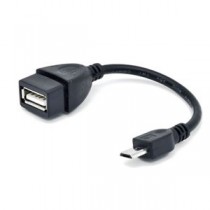 （まとめ）日本トラストテクノロジー OTG USB（A）→MicroUSB変換ケーブル （ブラック） JSC-011BK【×5セット】