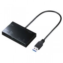 (まとめ）サンワサプライ USB3.0カードリーダー ブラック ADR-3ML35BK 1個【×3セット】