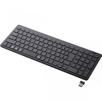 (まとめ）エレコム 無線薄型コンパクトキーボードブラック TK-FDP099TBK 1台【×3セット】