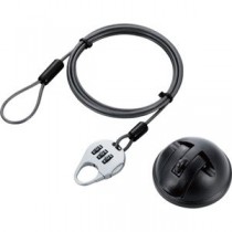 (まとめ）エレコム吸盤セキュリティーワイヤーロック ESL-Q 1本【×3セット】