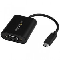 (まとめ）StarTechUSB-C-VGA変換アダプタ プレゼンテーション・モード切替スイッチ CDP2VGASA 1個【×3セット】