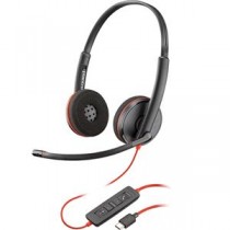 (まとめ）プラントロニクス 有線UCヘッドセットBlackwire C3220 USB-C 209749-101 1個【×3セット】