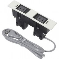 (まとめ）スガツネ工業デスクトップマルチタップDML型(210-020-488) DML-PP-WT 1個【×3セット】