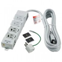 (まとめ）ELPA カバー付事務所向けタップ耐雷サージ機能付 4個口 3m OAT-JPC43SB 1個【×3セット】