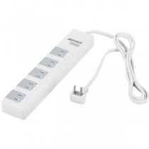 (まとめ) バッファロー 2ピン式電源タップ10個口タイプ 雷サージ防止/集中スイッチ付 ホワイト 1.5m BSTAPSD21015WH 1個 【×5セット】