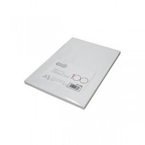 (まとめ) TANOSEE αエコグロスコート100 A3 100g 1冊（100枚）  【×5セット】