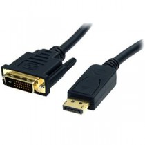 (まとめ) StarTechDisplayPort-DVI変換ケーブル DisplayPort(20ピン)オス/DVI-D(25ピン)オス ブラック 1.8mDP2DVI2MM6 1本 【×5セット】