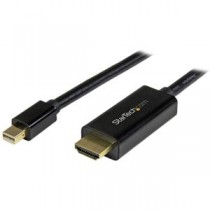 (まとめ) StarTech MiniDisplayPort - HDMI変換ケーブル 2m MDP2HDMM2MB 1本 【×5セット】