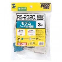 (まとめ) サンワサプライ RS-232Cケーブルモデム・TA用 (D-Sub9pin)メス-(25pin)オス 3.0m KR-MD3 1本 【×5セット】