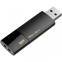 (まとめ) シリコンパワーUSB2.0フラッシュメモリ Ultima U05 64GB ブラック SP064GBUF2U05V1K 1個 【×5セット】