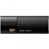 (まとめ) シリコンパワー USB3.0スライド式フラッシュメモリ 32GB ブラック SP032GBUF3B05V1K 1個 【×5セット】