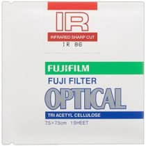 (まとめ) 富士フイルム光吸収・赤外線透過フィルター 86号 75×75mm IR 86 7.5 X 1 1枚 【×10セット】