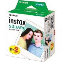 (まとめ) 富士フイルム インスタントカラーフィルムinstax SQUARE ホワイト 1箱(20枚:10枚×2パック) 【×10セット】