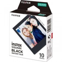 (まとめ) 富士フイルム インスタントカラーフィルムinstax SQUARE ブラック 1パック(10枚) 【×10セット】