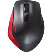 (まとめ) バッファロー 無線 BlueLED3ボタン プレミアムフィットマウス レッド BSMBW300MRD 1個 【×10セット】