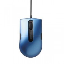 (まとめ) バッファロー 有線BlueLEDマウス静音 3ボタン Sサイズ ブルー BSMBU26SSBL 1個 【×10セット】