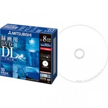 (まとめ) 三菱ケミカルメディア 録画用DVD-RDL 215分 2-8倍速 ホワイトワイドプリンタブル 5mmスリムケース VHR21HDSP101パック(10枚)  【×10セット】