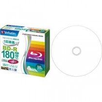 (まとめ) バーベイタム 録画用BD-R 130分1-6倍速 ホワイトワイドプリンタブル 5mmスリムケース VBR130RP10V1 1パック(10枚)  【×10セット】