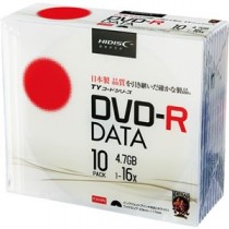 (まとめ) ハイディスク データ用DVD-R4.7GB 16倍速 ホワイトワイドプリンタブル 5mmスリムケース TYDR47JNP10SC1パック(10枚)  【×10セット】