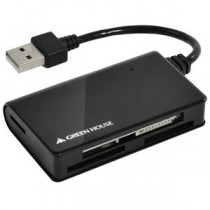 (まとめ) グリーンハウス カードリーダ/ライタブラック GH-CRM1A-BK 1台 【×10セット】