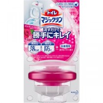 (まとめ) 花王 トイレマジックリン 流すだけで勝手にキレイ ローズせっけんの香り 本体 80g 1個  【×10セット】