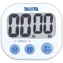(まとめ) タニタ でか見えタイマー ホワイト TD-384WH 1個  【×10セット】