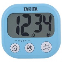 (まとめ) タニタ でか見えタイマー ブルー TD-384BL 1個  【×10セット】