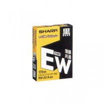 (まとめ) シャープ ワープロ用リボンカセットタイプEW 黒 RW201ABK 1本  【×10セット】